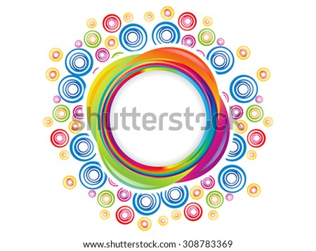 abstract colorful artistic rainbow circle explode vector illustration Stock photo © 