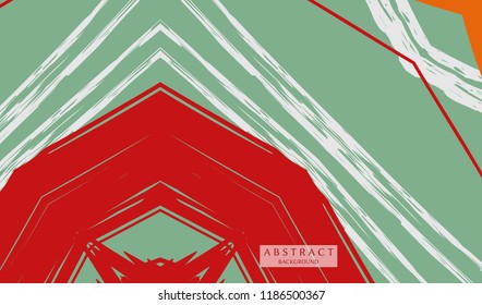 Abstract colorful asymmetric pattern. Hand drawn grunge background.  Digital brushstrokes painted texture. Contemporary modern art for book cover, card, flyer, banner, poster, brochure, booklet page