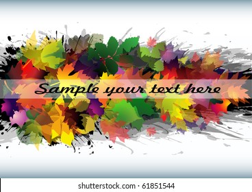 Abstract colorful autumn design vector
