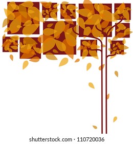 Abstract colorful autumn leaves background