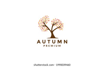 abstract colorful autumn tree logo symbol vector icon illustration graphic design