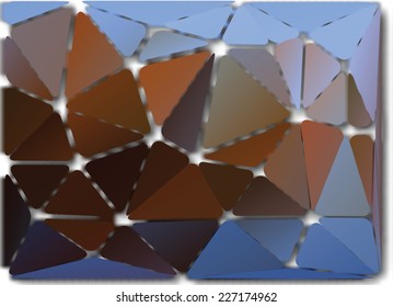 Abstract colorful autumn vector background of the set of triangles