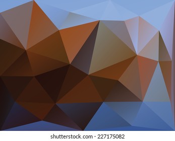Abstract colorful autumn vector background of the set of triangles
