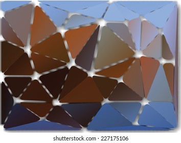Abstract colorful autumn vector background of the set of triangles