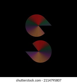 abstract colorful background, 2 circle colorful shape abstract vector