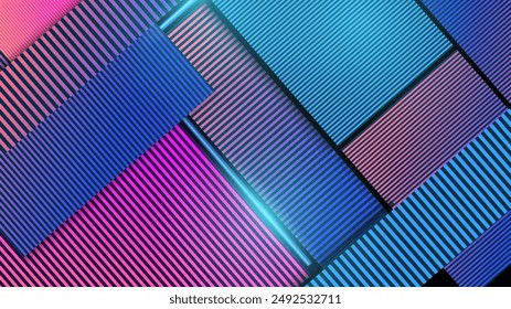 Abstract colorful background with 3d overlap lights