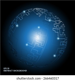 Abstract colorful background. 3d sphere