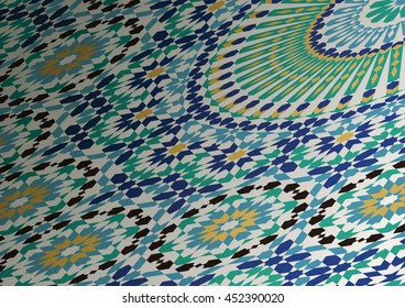 Abstract colorful Background based on traditional Morocco ornament.