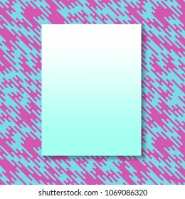 Abstract colorful background with blank paper sheet.  Modern material design style. Swatch is included in file.