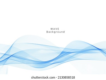 Abstract colorful background blue curve wave design vector