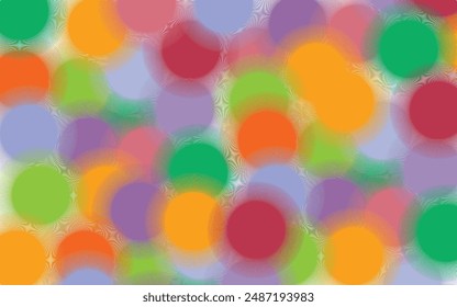 fondo colorido abstracto con círculos de efecto desenfocado, burbujas brillantes desenfocadas Ilustración vectorial