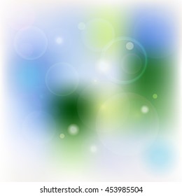 Abstract colorful background with blur lights - vector illustration. Garden for fairies. EPS10 vector illustration.