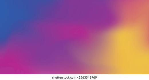 abstract colorful background with blurred blue and yellow gradient mesh color effect for graphic design element