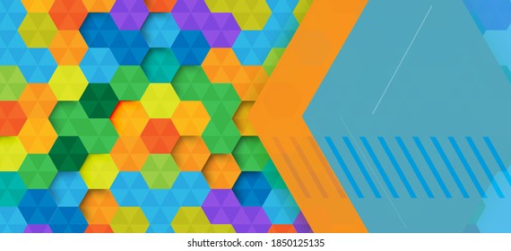 Abstract colorful background. Bright Colored Hexagonal Honeycomb Abstract Background - Vector EPS10
