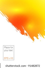 Abstract colorful background with brush stroke. Vector illustration