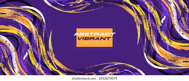 Fondo Abstractas y colorido con textura de pincel y efecto de semitono. Fondo deportivo con el concepto del cepillo del grunge