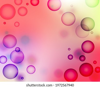 abstract colorful background with bubbles