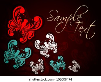 abstract Colorful background with butterfly. Vector illustration