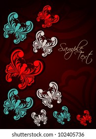 abstract Colorful background with butterfly. Vector illustration