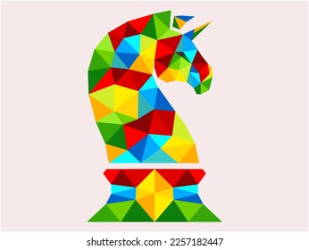  abstract colorful background chess polygonal