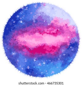 Abstract colorful background in circle. Vector illustration.