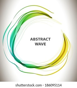 Abstract colorful background with circle wave, illustration, VECTOR