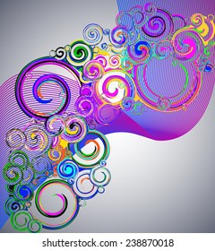 Abstract colorful background with circles