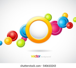 Abstract colorful background with circles. 