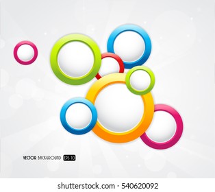 Abstract colorful background with circles. 