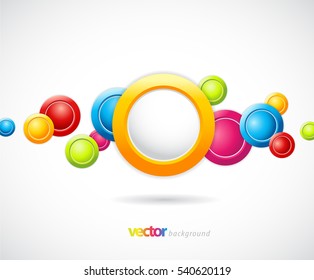 Abstract colorful background with circles. 