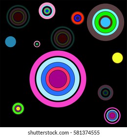 Abstract colorful background with circles