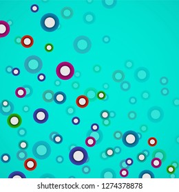 Abstract colorful background with circles, geometric shapes