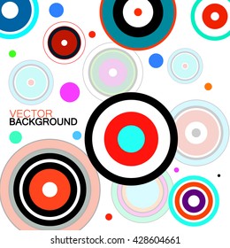 Abstract colorful background with circles, geometric shapes, vector illustration, eps 10
