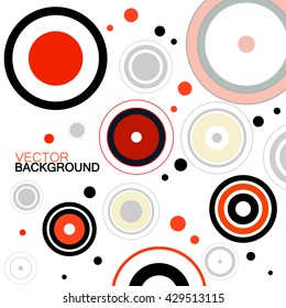 Abstract colorful background with circles, geometric shapes, vector illustration, eps 10