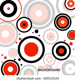 Abstract colorful background with circles, geometric shapes, vector illustration, eps 10