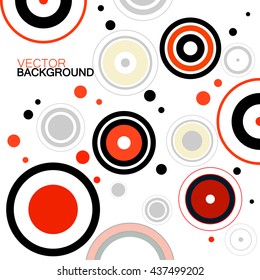 Abstract colorful background with circles, geometric shapes, vector illustration, eps 10