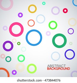 Abstract colorful background with circles, geometric shapes, vector illustration, eps 10