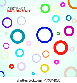 Abstract colorful background with circles, geometric shapes, vector illustration, eps 10