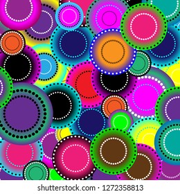 Abstract colorful background with circles. Vector