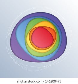 Abstract colorful background with circles. Vector illustration