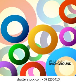 Abstract colorful background with circles. Vector illustration. Eps10