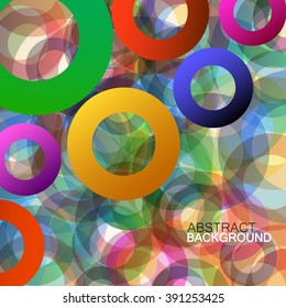 Abstract colorful background with circles. Vector illustration. Eps10