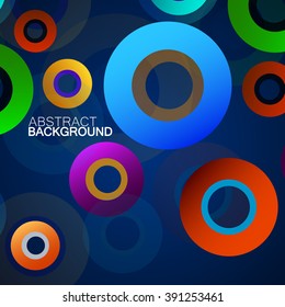 Abstract colorful background with circles. Vector illustration. Eps10