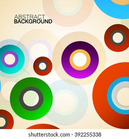 Abstract colorful background with circles. Vector illustration. Eps10