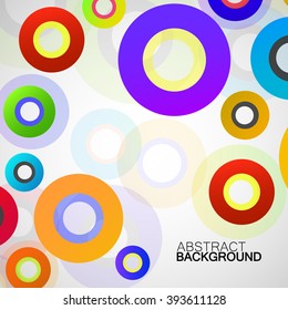 Abstract colorful background with circles. Vector illustration. Eps10