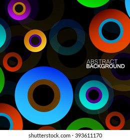 Abstract colorful background with circles. Vector illustration. Eps10