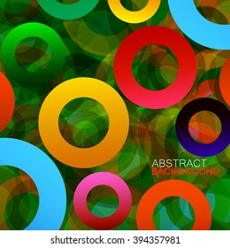 Abstract colorful background with circles. Vector illustration. Eps10