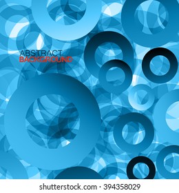 Abstract colorful background with circles. Vector illustration. Eps10