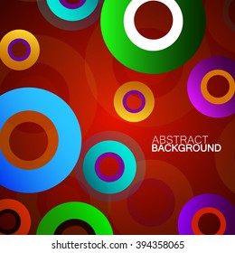 Abstract colorful background with circles. Vector illustration. Eps10