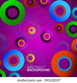 Abstract colorful background with circles. Vector illustration. Eps10